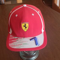 Puma Ferrari Scuderia Red Snap Back Cap F1 Italian Flag Kimi Raikkonen 
Hat. Pre-owned, perfect shape. Size adjustable. Please see photos for 
details