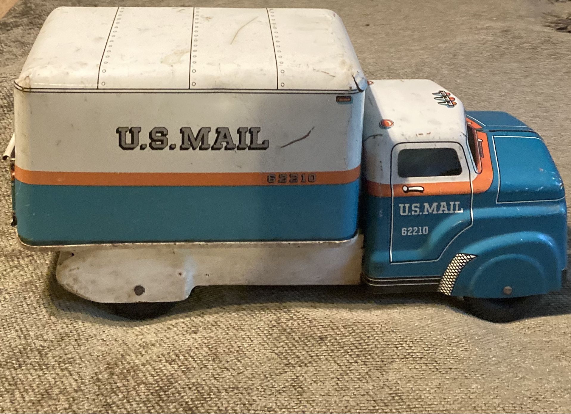 Vintage 1950s Marx Pressed Steel U.S. Mail Van