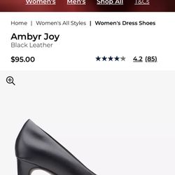 Clark’s black leather heels