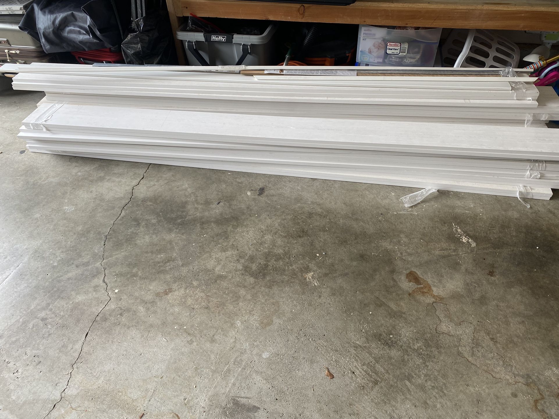 White Base Board Slats