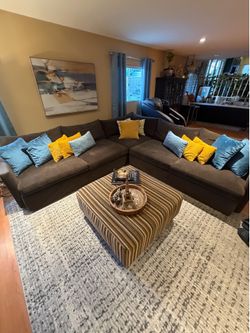 Crate&Barrel Deep Lounge 3 L shaped sectional