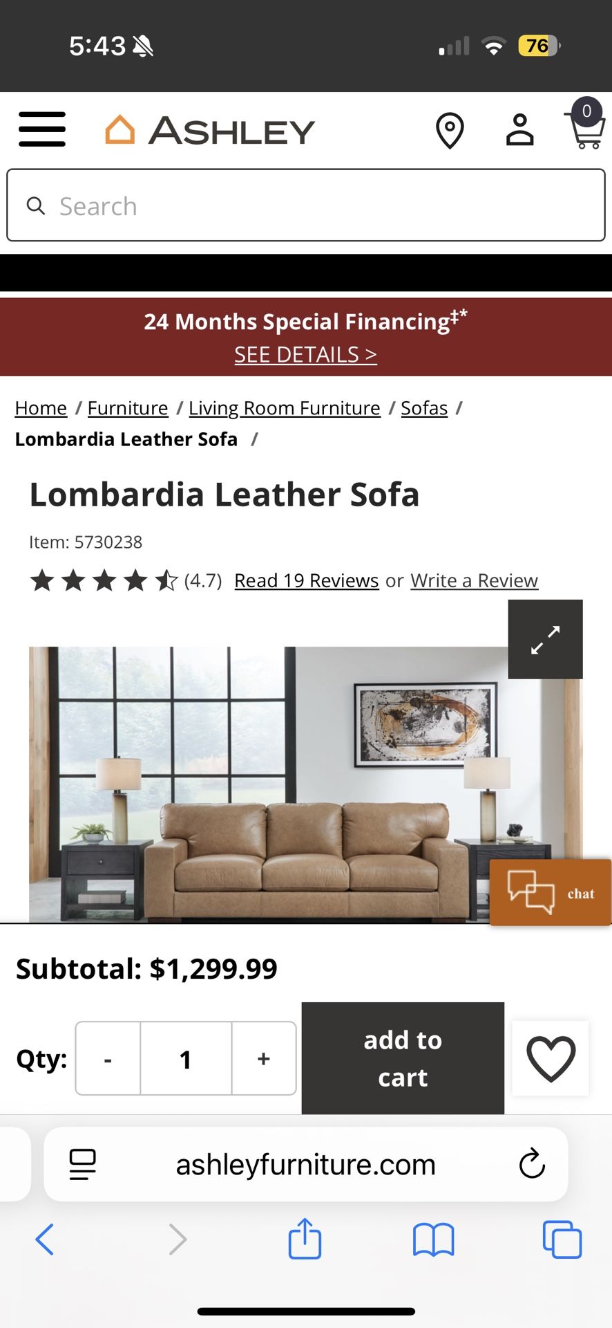 Leather Couch And Ottoman