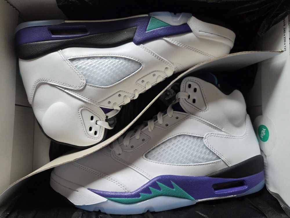 🔥 JORDAN RETRO 5'S 🍇"GRAPES"🍇MEN'S SIZE 9.5 & 10 AVAILABLE ONLY❗️❗️❗️ BOTH NEW W/BOX,💲180 EACH TAKES THEM 🔥