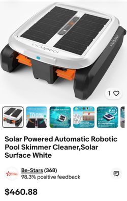 Vidapool Solar Powered Automatic Robotic Pool Skimmer Cleaner Vpsc01
New - Down from $480