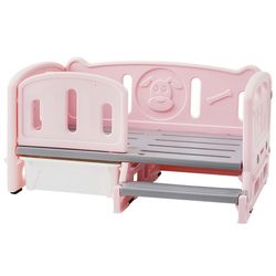 Pet bed elevated with storage draw pink color NEW OPEN BOX