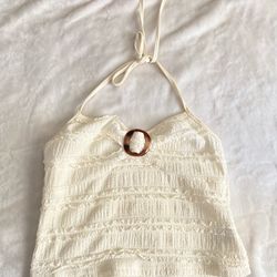 Beige Beach Halter Top