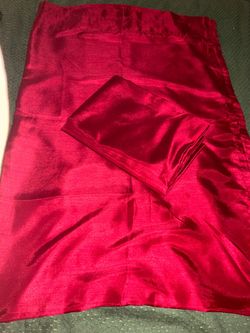 One pair simmering red curtains 84x54