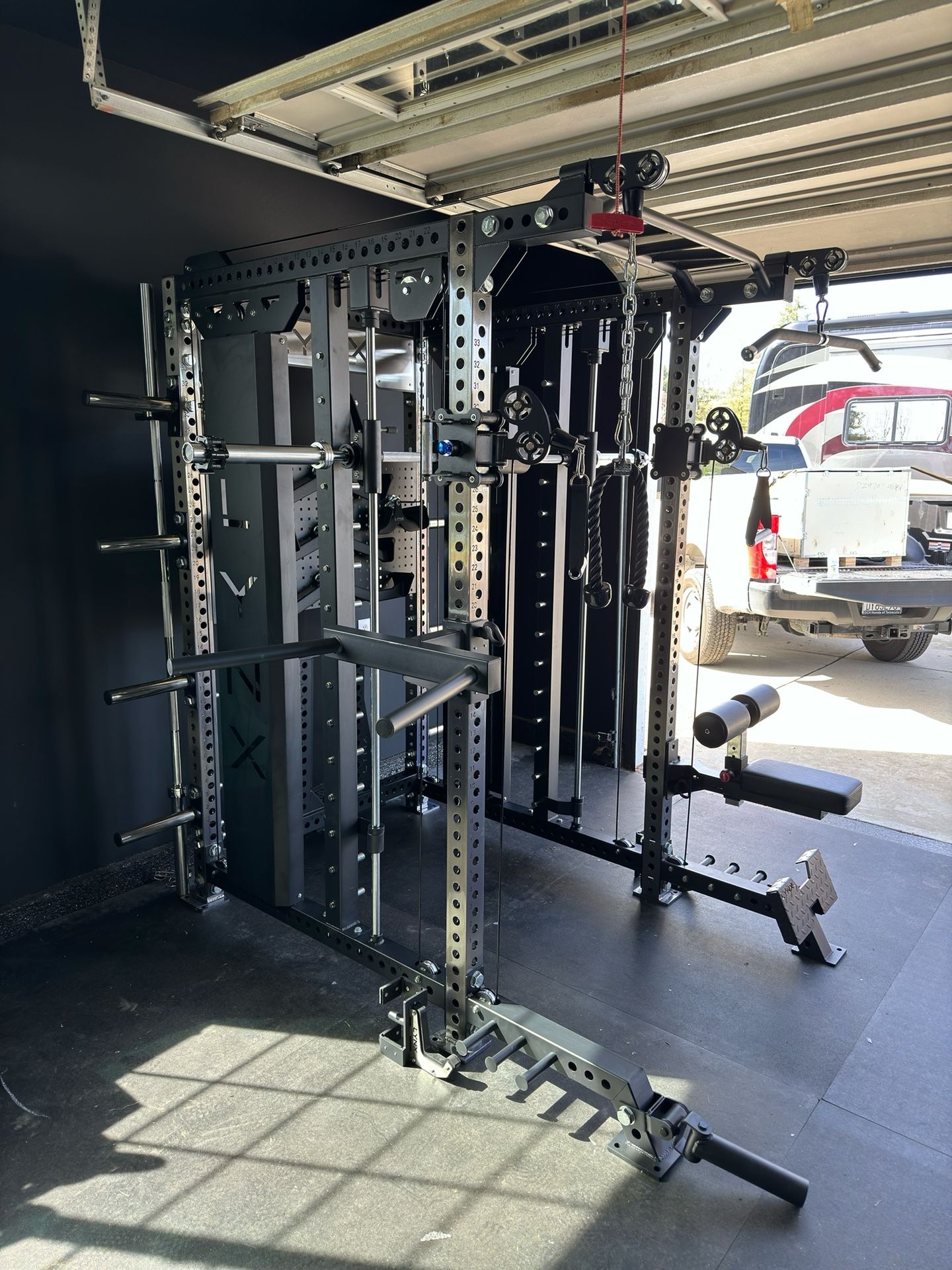 Fully Loaded All In One Home / Commercial Gym🔹Dual Cable Machine🔹Smith Machine🔹Squat Bench Press Rack