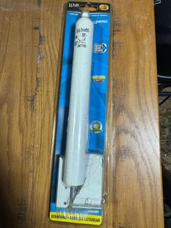 Wright Products V920WH standard-duty white pneumatic door closer.
