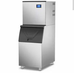 30 in. Stainless Steel 1000 lb. /24 H Freestanding Commercial Ice Maker Full Size Ice Cubes with 550lbs Ice Storage
