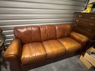 Leather Couch Set, Good Condition