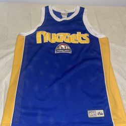Denver Nuggets Majestic Hardwood JERSEY Mens Xl Clean USA Made Blue Sewn Hwc