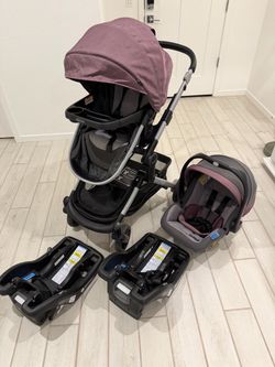 Stroller with Car Seat and Toddler Seat