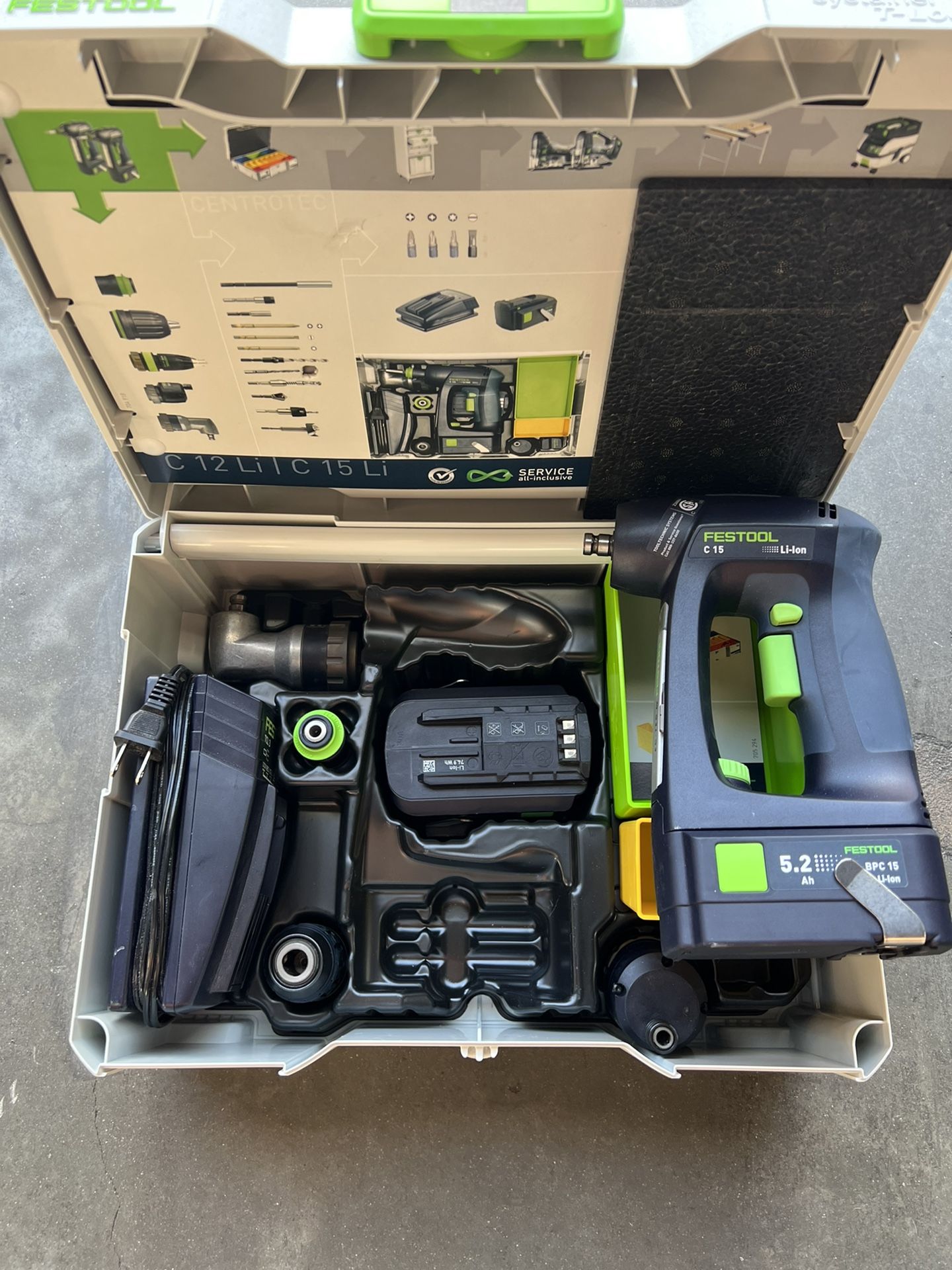 Festool C 15 Li Set Drill Driver With All Accessories for Sale in