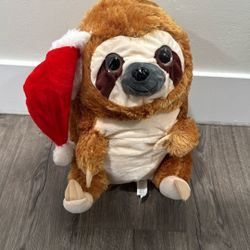 Sloth With Santa Claus Hat