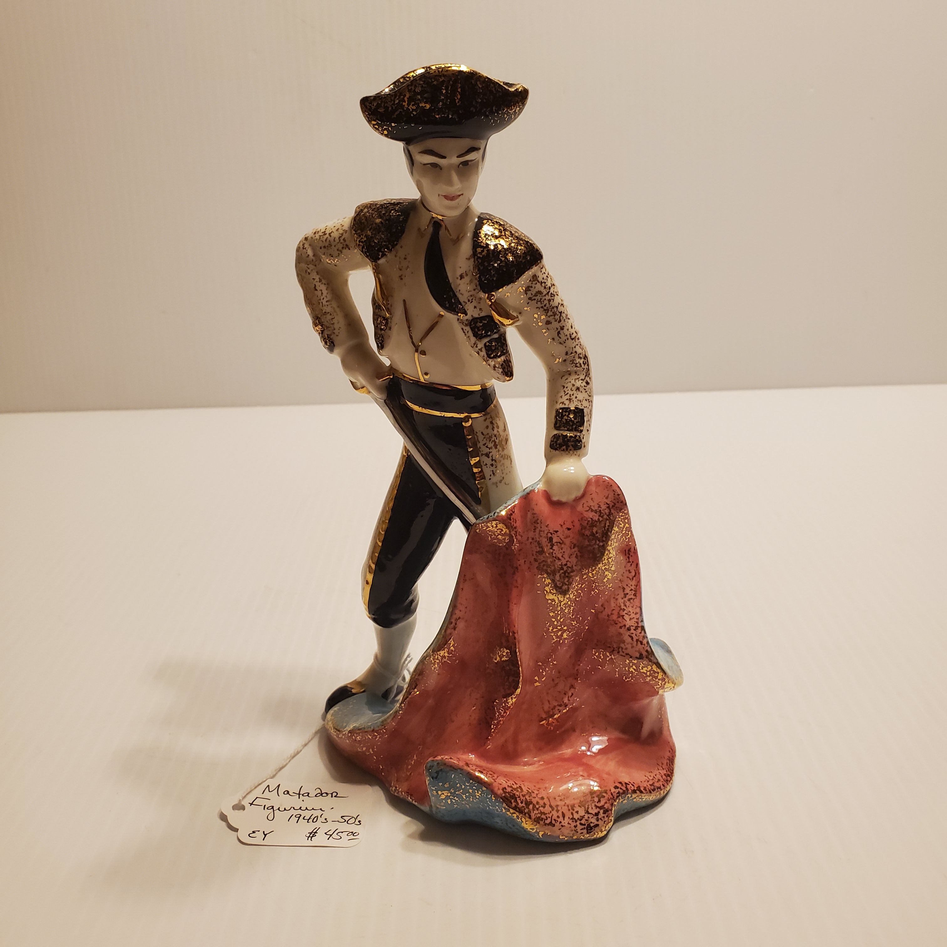 Vintage Matador Figurine Porcelain mid century.