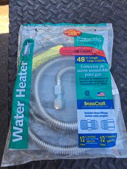 Stainless Steel Gas Lines x2 (1/2in. & 3/8in.)