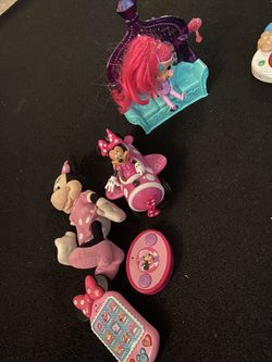 Toys shimmer and shine and Minnie