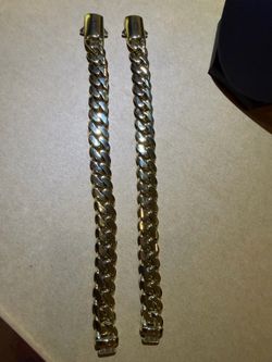 Mens Cubin Chain Bracelet Gold Plated