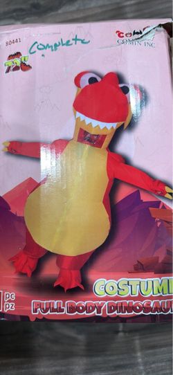 Inflatable costume adult full body dinosaur 72”