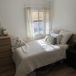 NECTAR FULL SIZE BED + IKEA BED WOOD FRAME 