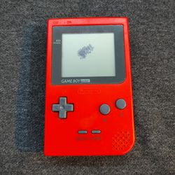 Red Nintendo Gameboy Pocket