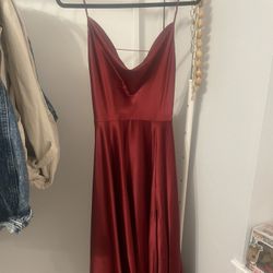 Red Formal Silk Dress