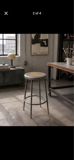 Vintage Industrial Art Studio Stool