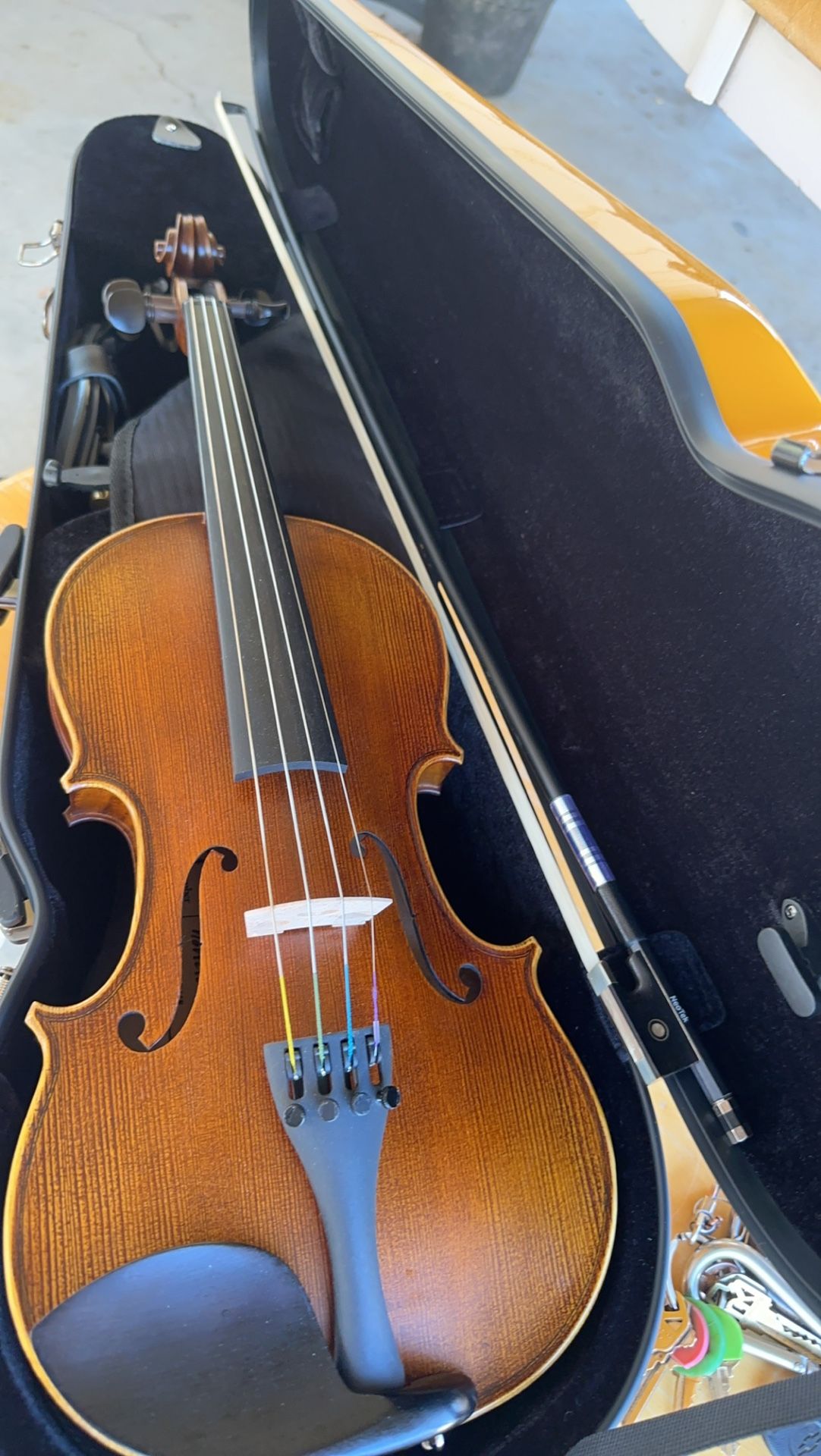 Brand New Violin And Yellow Case