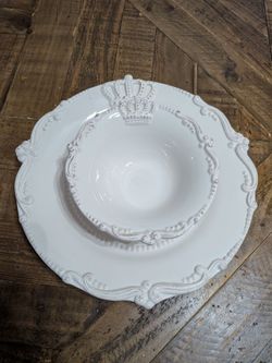 Crown* plate and bowl