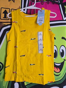 Toddler Boys Sleeveless Tank Top – Size 4T 🚗☀️