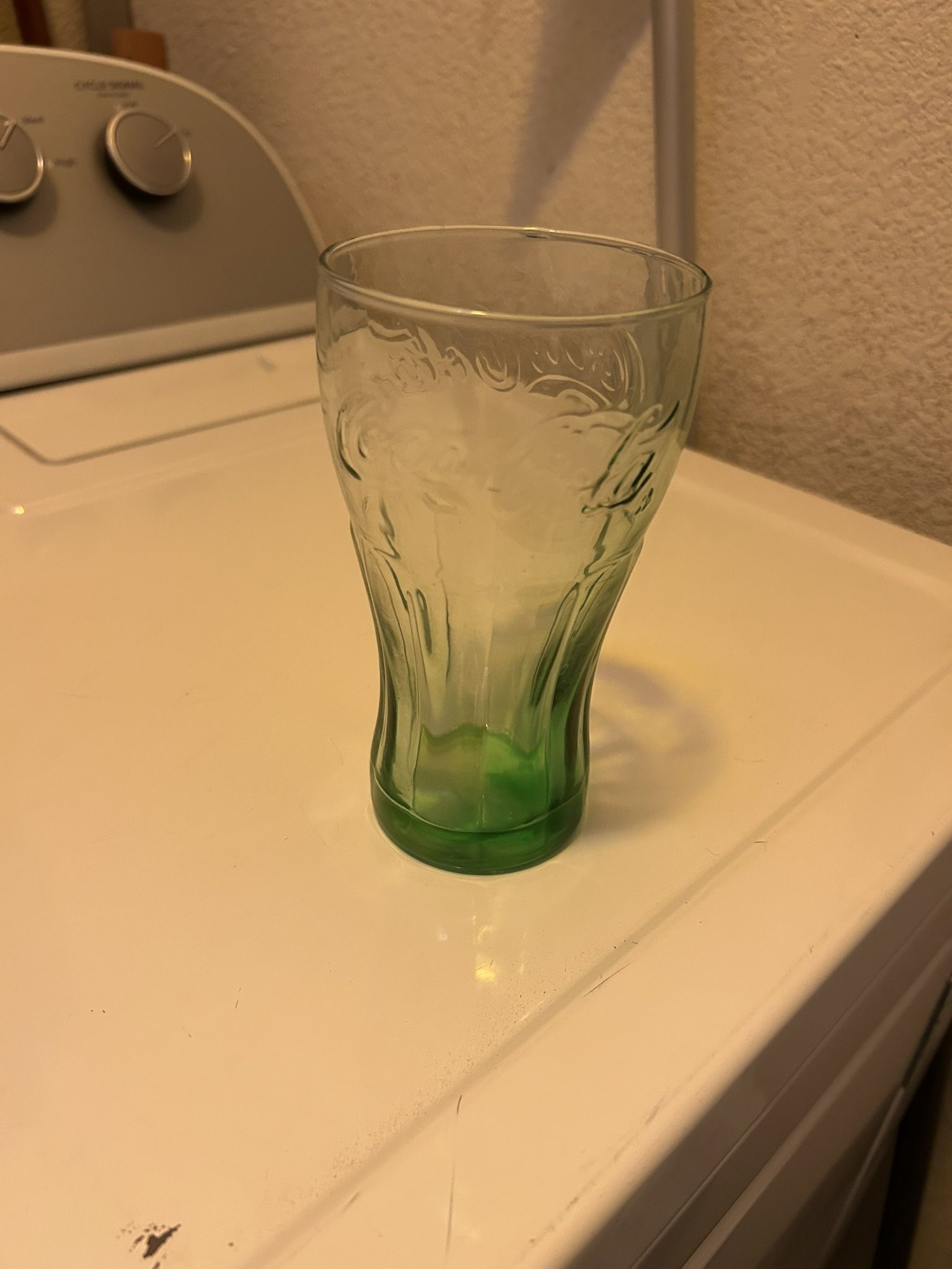 Vintage Libby green 16.75 oz Coca Cola glass