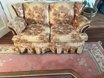 Vintage Floral 3-Piece Sofa Loveseat & Chair Set