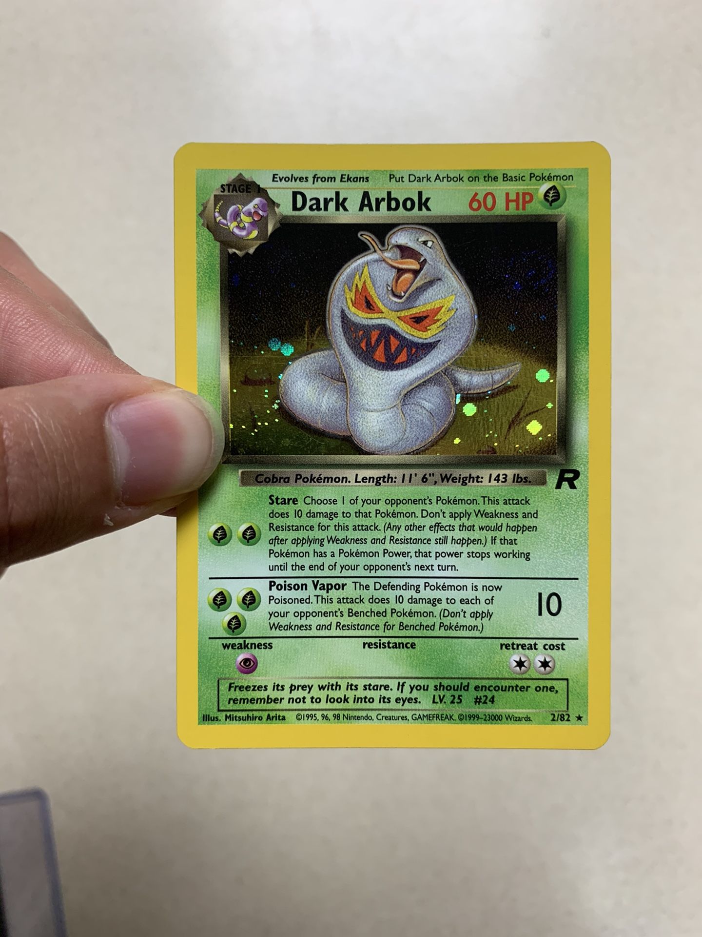 Pokemon Dark Arbok Holo #2