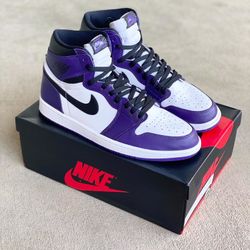 Jordan 1 Court Purple
