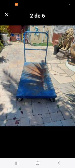 Industrial Blue Metal Platform Cart