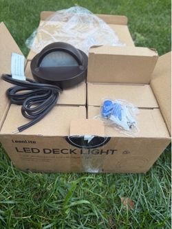 LEONLITE Update 3000k LED Low Voltage Deck Lights, 3.74inch Landscape Step Railing Fence Light