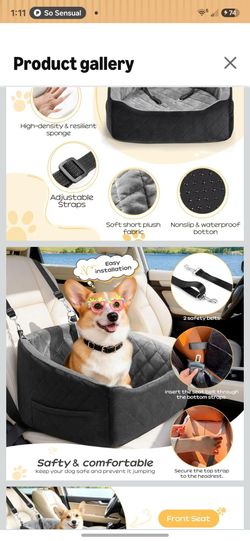 Dog Car Seat Booster with Safety Belts