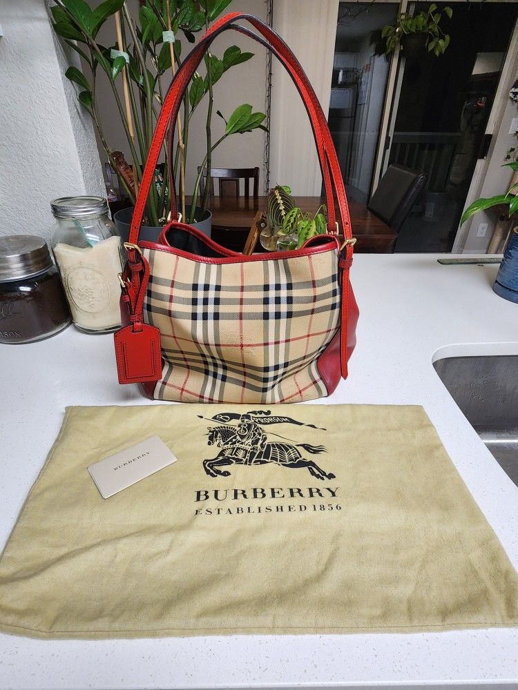 Burberry canterbury tote horseferry Red