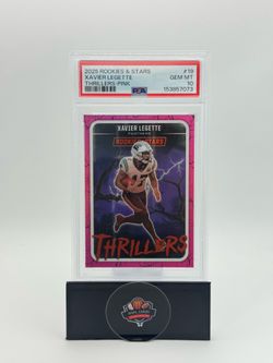2025 Panini Rookies & Stars - Xavier Legette #19 Thrillers-Pink /75 Pop 1 PSA 10