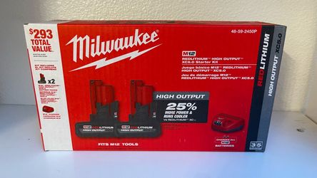 Milwaukee M12 RedLithium High Output XC5.0 Starter Kit