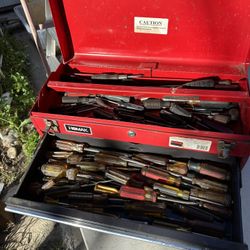 Homak Tool Chest With Lots Of Screwdrivers