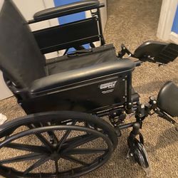Wheelchair- 18” Seat Width Direct Supply Wheelchair With Elevated Footrest 