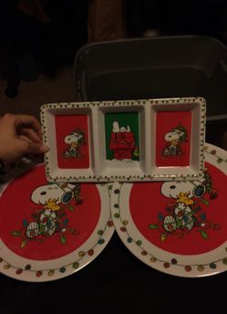 Peanuts Christmas dishes