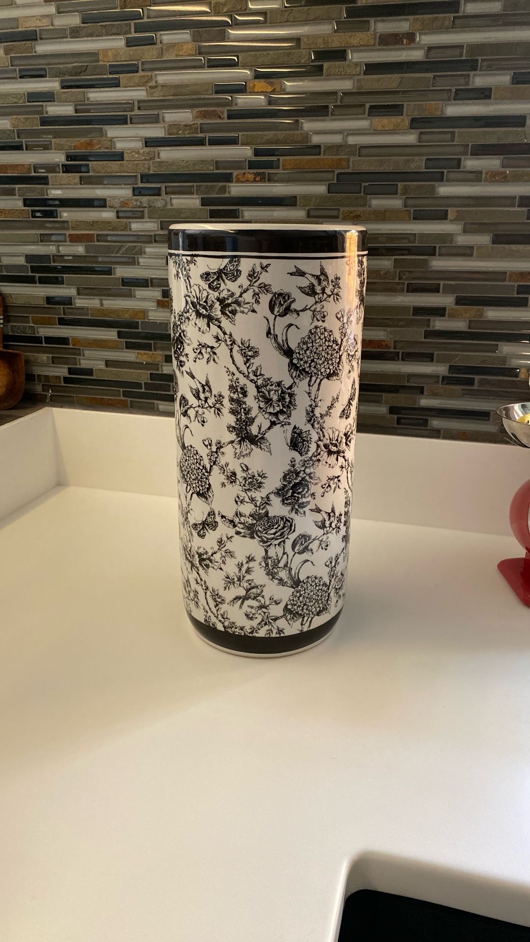 Centrum Toile Porcelain Umbrella Stand
