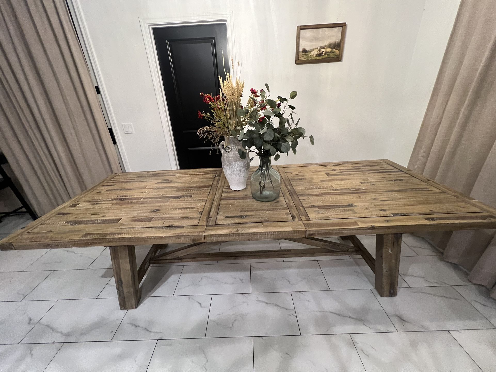 Solid Wood Well Made Large Dining Table