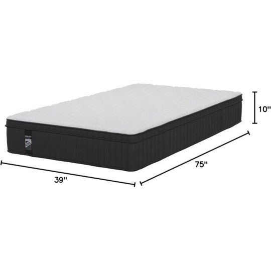 Twin Mattress, 10 Inch Hybrid Mattress, Gel Memory Foam and Pocket Spring Twin Bed Mattress