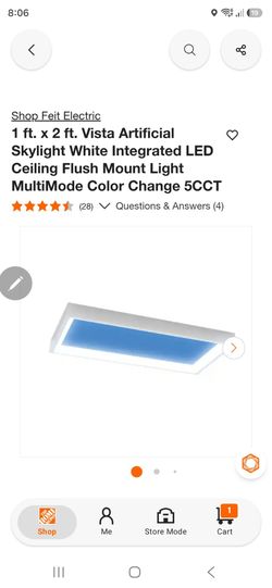 Feit Electric 1x2 ft Vista Artificial Skylight LED Light