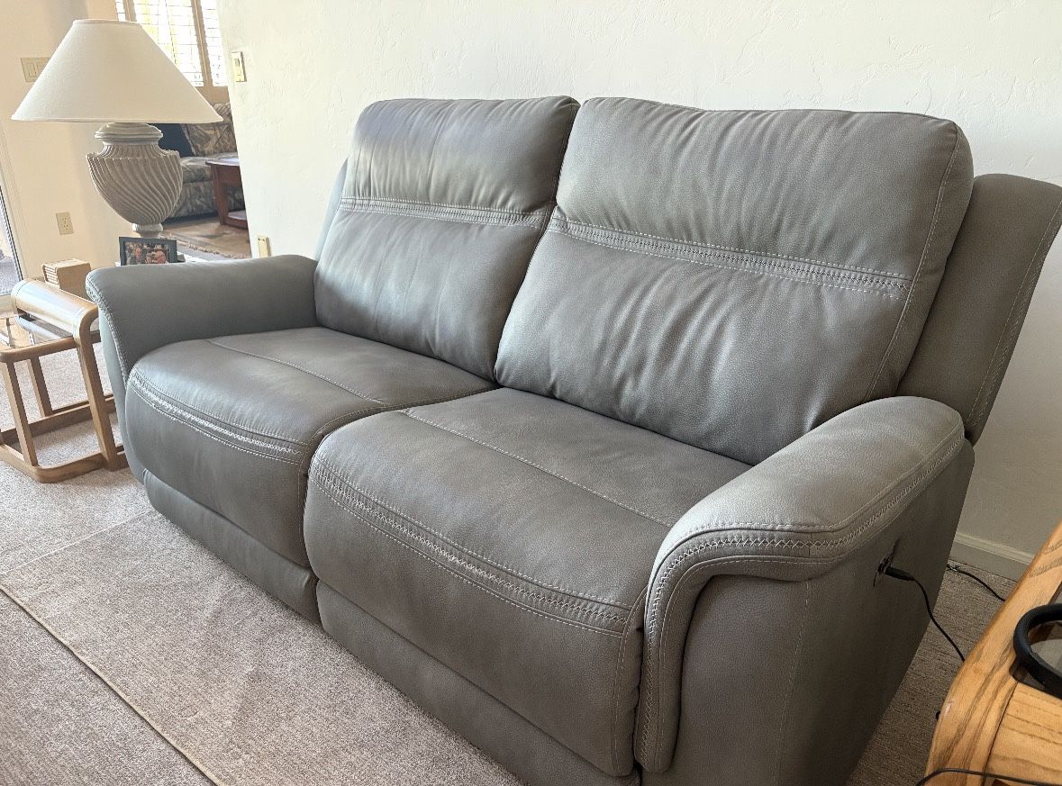 Grey Sofa Signature Design by Ashley Next-Gen DuraPella Power Reclining 