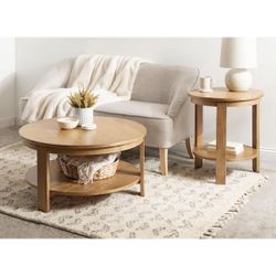 Oxford 34 in. Natural Round MDF Coffee Table $160